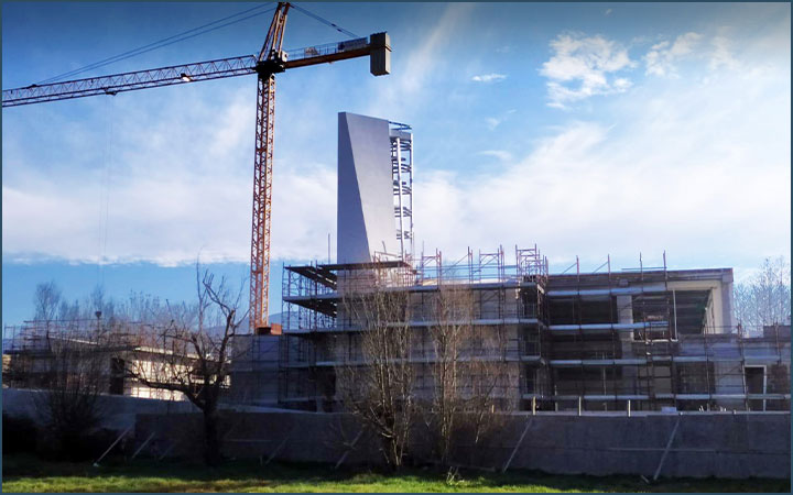 Church of the Holy Family in Cassino work in progress