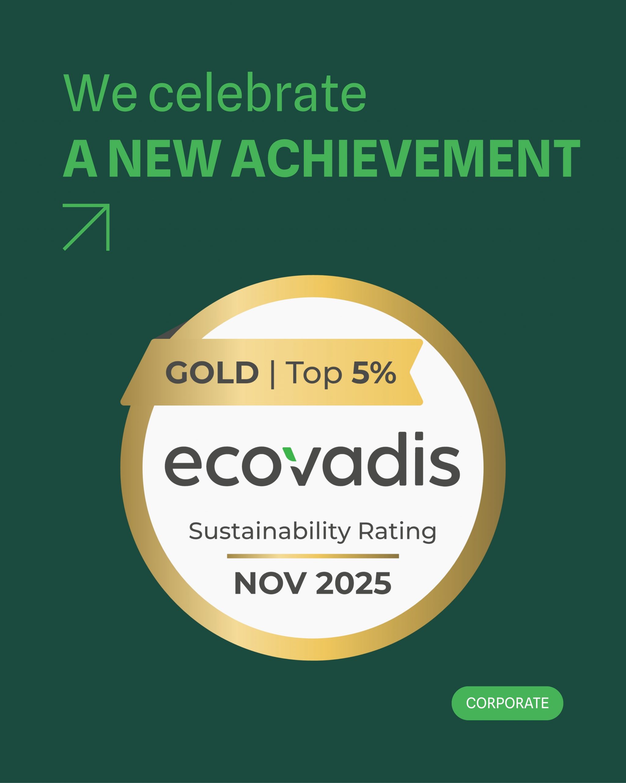 Outstanding result in the EcoVadis Sustainability Rating for 3TI
